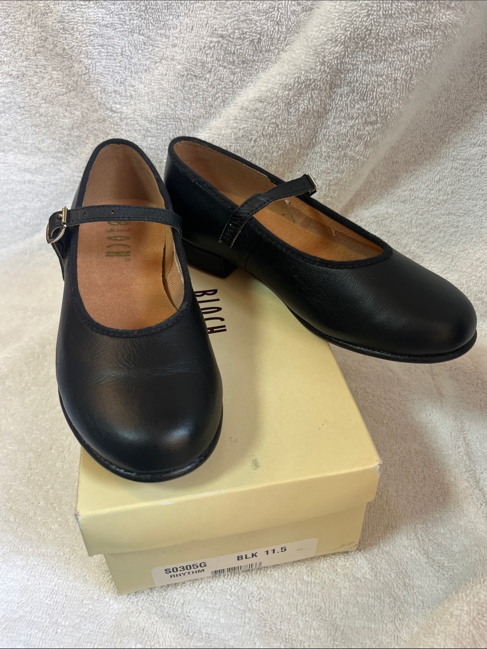 NIB Bloch Classic Black Mary Jane Dance Shoes in size 11.5